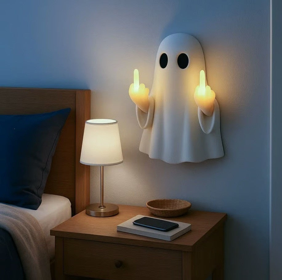 Cheeky Glowing Ghost Lamp illuminated