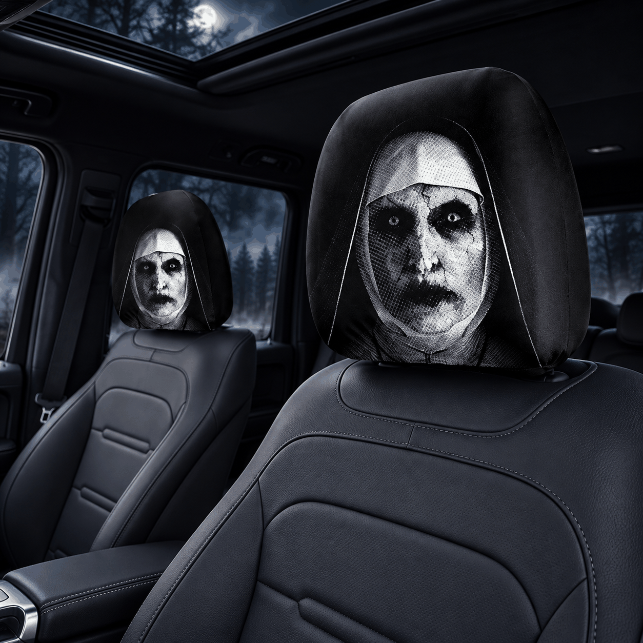 Horror Car Headrest Cover character style