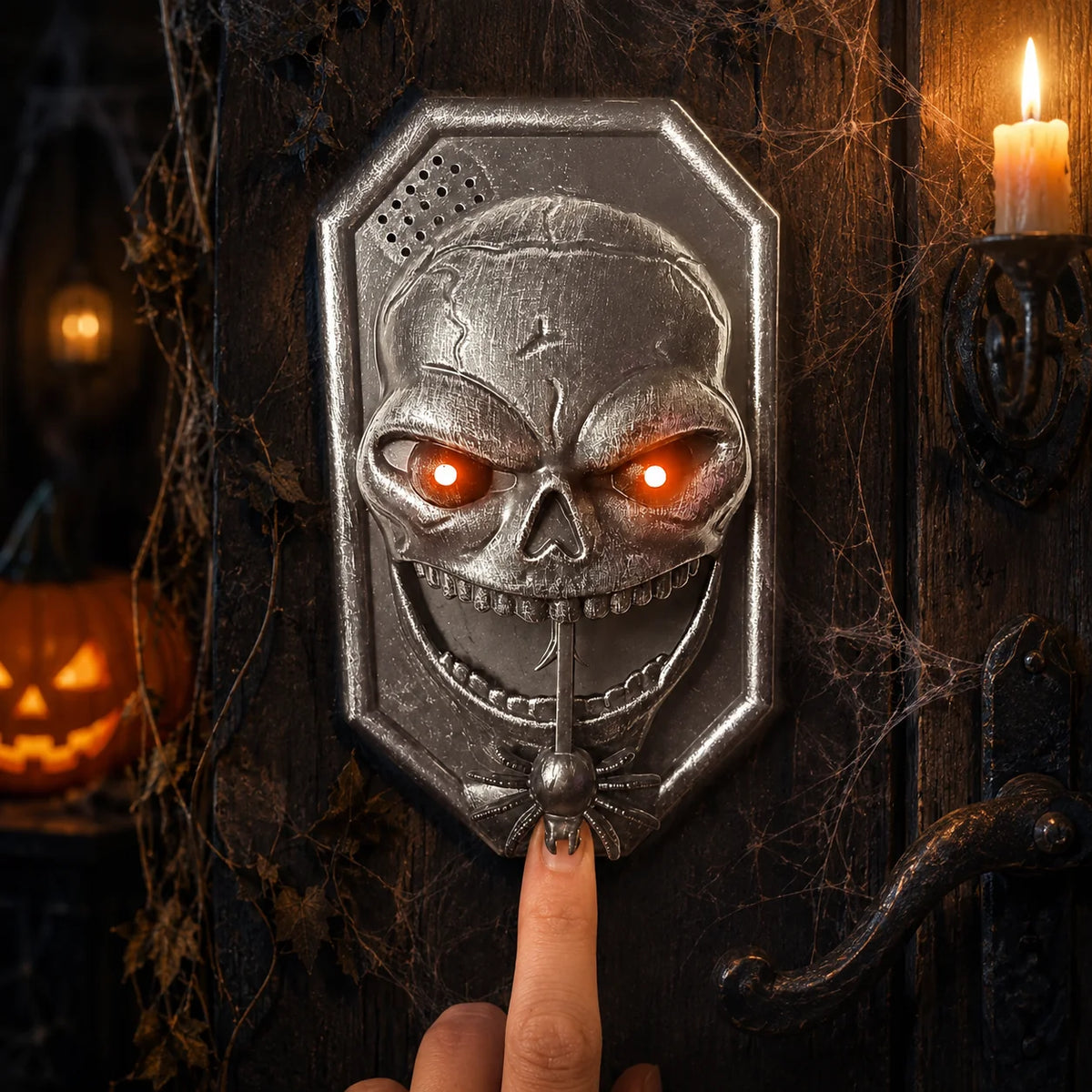 Black Skull and White Skull Prank Ding-Dong doorbells