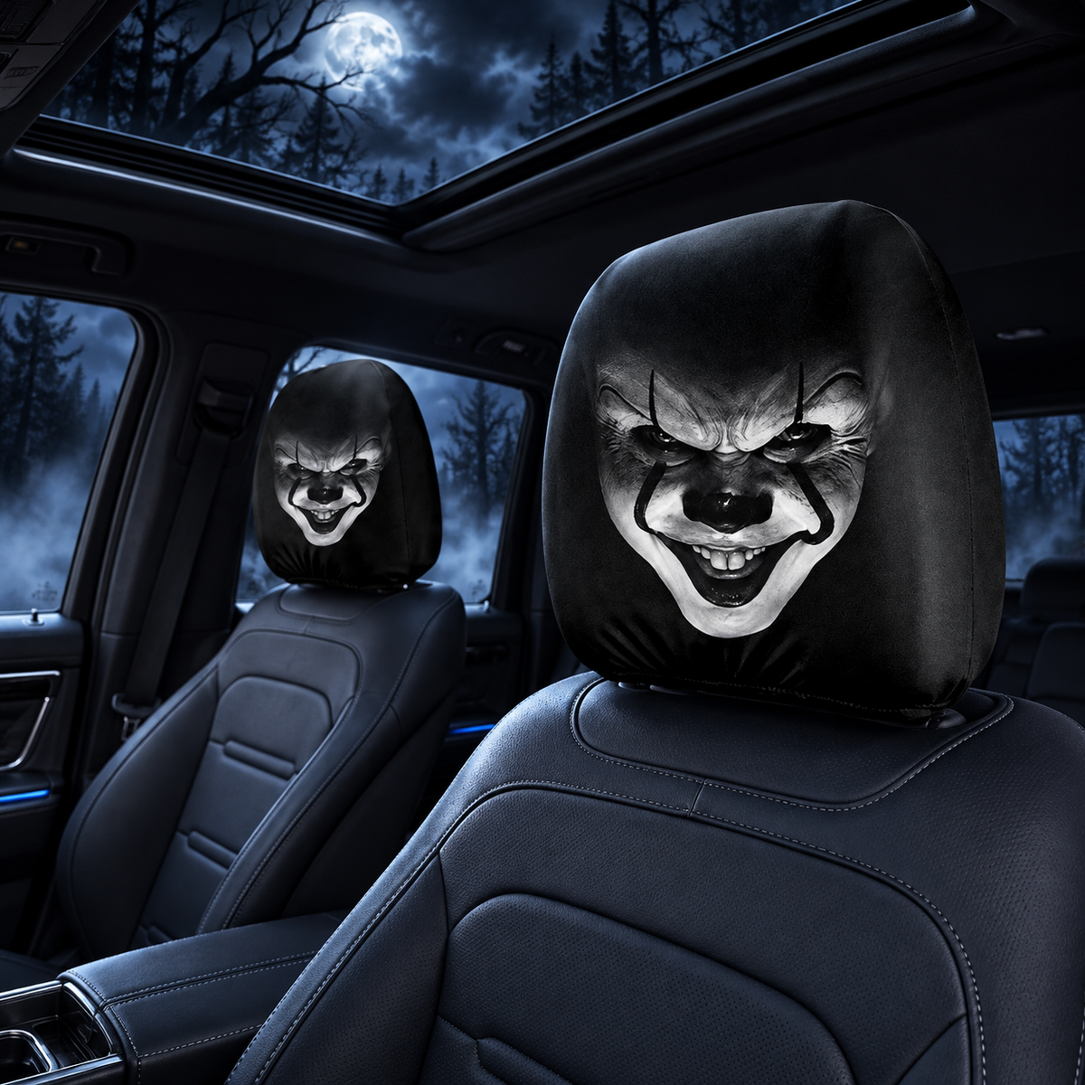 Horror Car Headrest Cover