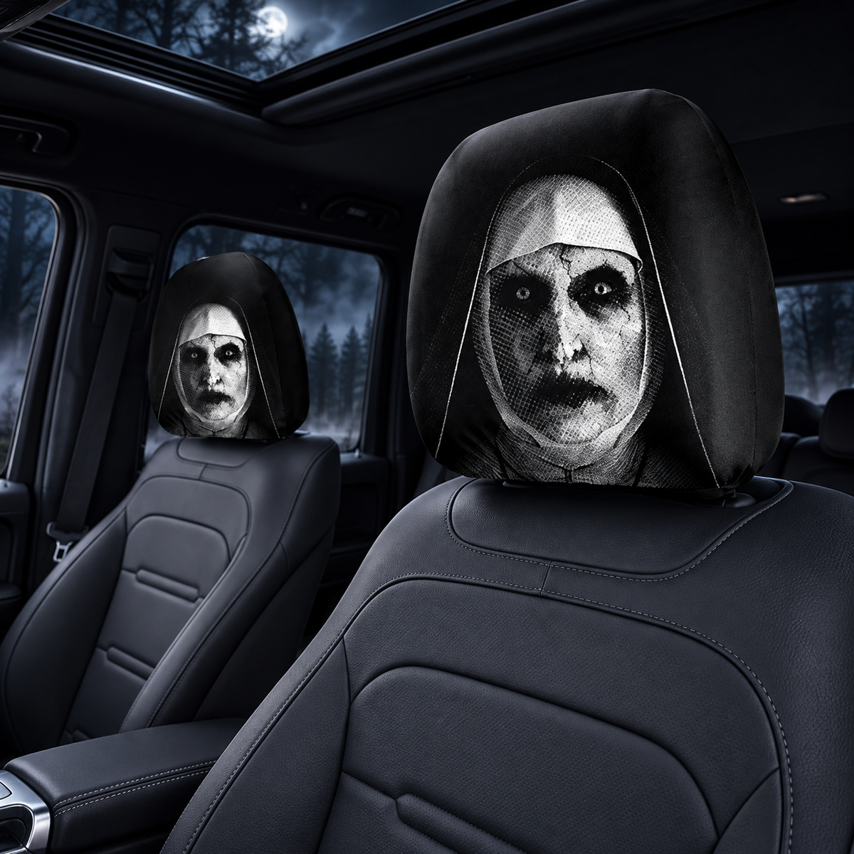 Horror Car Headrest Cover x2