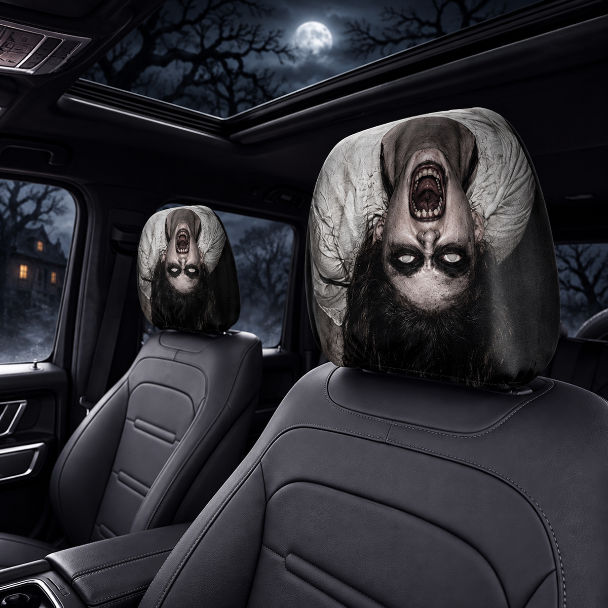 Horror Car Headrest Cover x2