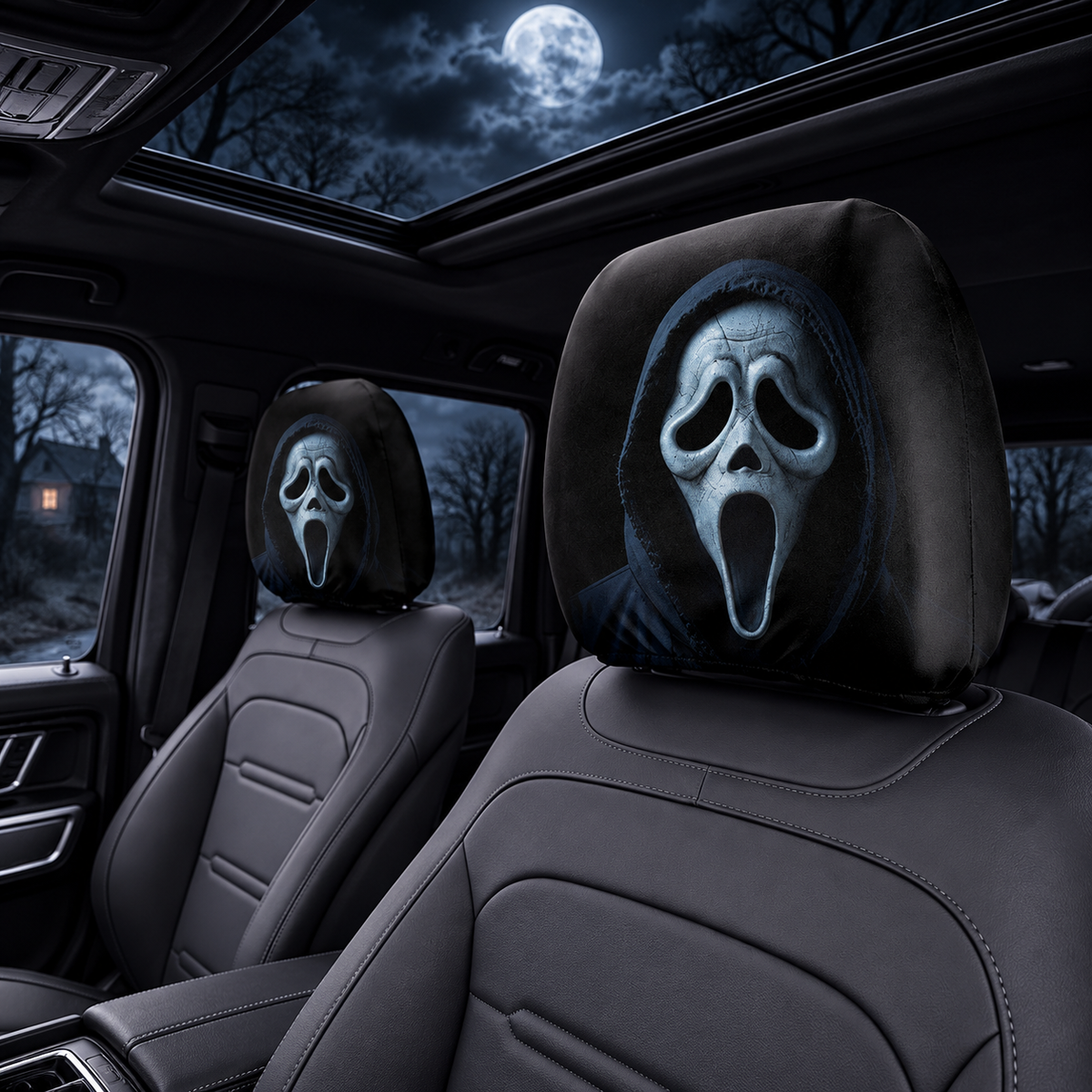 Horror Car Headrest Cover x2