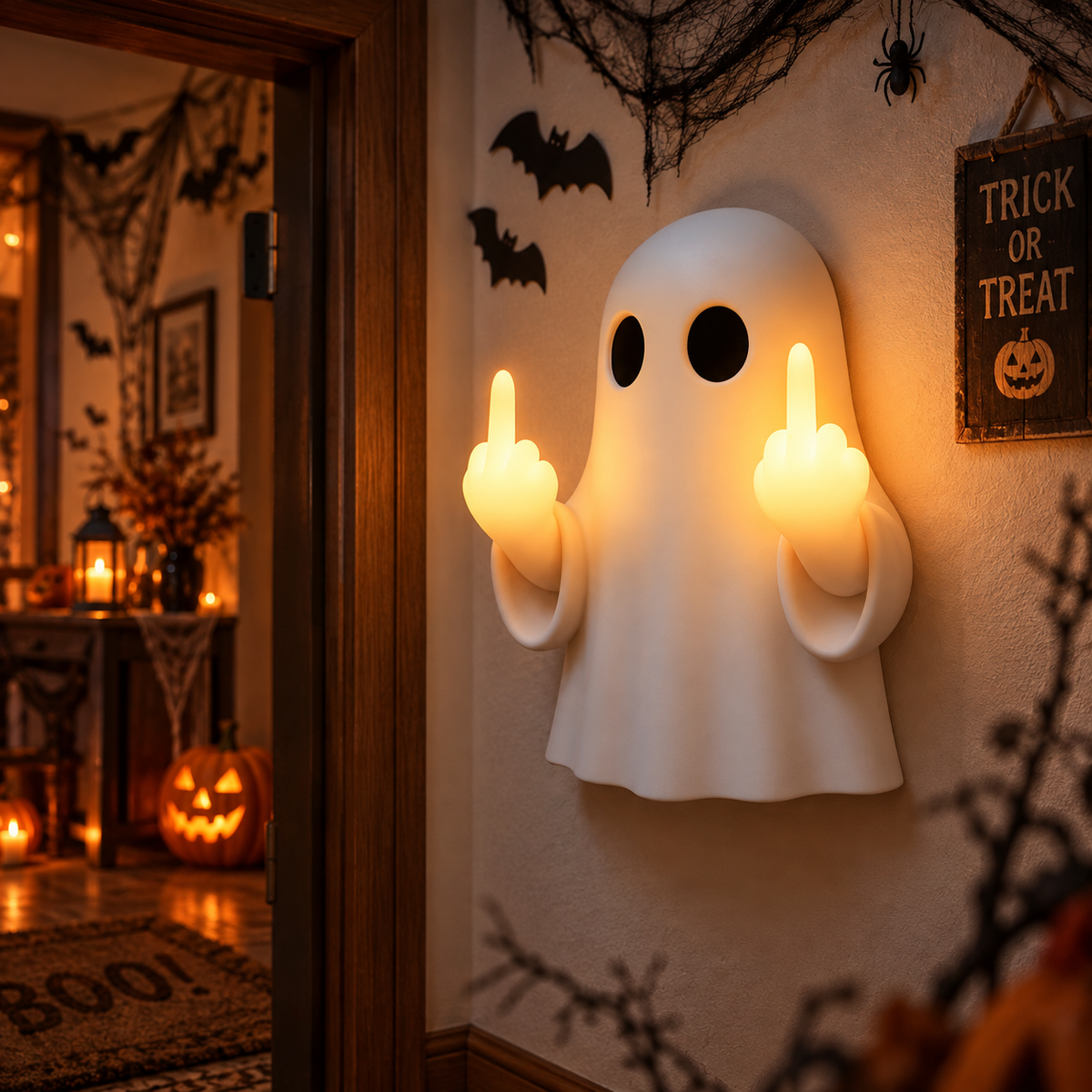 Cheeky Glowing Ghost Lamp